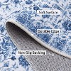 Acekool 10x13 Vintage Medallion Washable Area Rug, Extra Large Non-Slip Distressed Floral Carpet, Stain Resistant for Living Room, Bedroom, Grey - 2 of 4