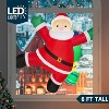 Joyfy 6 FT Tall Christmas Inflatable Outdoor Decorations, Climbing Santa with Gift Bags Hanging Inflatable with LEDs for Xmas Party Outdoor Yard Decor - 4 of 4