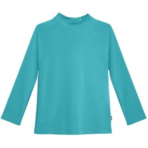 City Threads USA-Made Recycled Nylon Girls UPF 50+ Long Sleeve Rashguard - 1 of 4