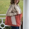 Pavilion Gift Company - Flush - 19" x 13" Frayed Canvas Handbag - Handbags - 4 of 4