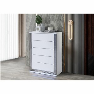 HomeStock Usa Ylime White Marble Chest With Led With Led - 1 of 4
