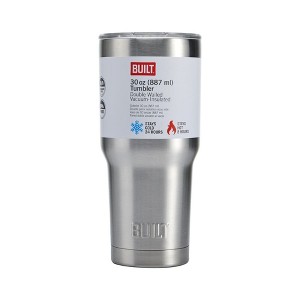 Built 30Oz Double Wall Stainless Steel Tumbler, Stainless Brushed - 1 of 4