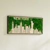 Sevobal Wall Art New York Skyline Moss Metal Decor Merging City Energy With Natural Texture For Urban Spaces, Green, 36.3"*18"*4" - 3 of 4