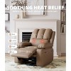 Oversized Recliner Chairs with Heat and Massage - 360° Swivel Lazy Sofa for Adults- Manual Chair Recliner with Cup Holder - Tan - 4 of 4