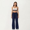 Anna-Kaci Active Women's Wide Leg High Waist Drawstring Pants with Relaxed Fit and Soft Stretch Fabric - 2 of 4