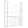 vidaXL U-shape Gabion Basket with 2 Posts Iron 55.1 in.x7.9 in.x78.7 in. - 2 of 4