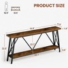 Sapphtopaz Entryway Table with 2 Tiers Storage Shelves Extra Long Console with Sturdy Metal Legs TV Stands for Living Room, Hallway, Bedroom - 3 of 4