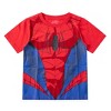 Marvel Avengers Spider-Man Boys’ T-Shirt and Short Set for Toddler and Little Kids – Blue/Red - 2 of 4