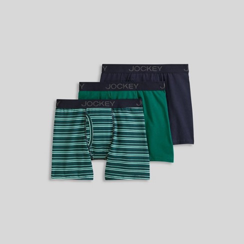 Jockey Generation™ Boys' 3pk Stretch Boxer Briefs - Blue/navy Blue/green M  : Target