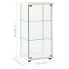 vidaXL Storage Cabinet Bookshelf 4-Shelf Glass Display Cabinet Tempered Glass - 4 of 4