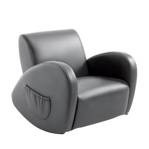 Aghana Digitals Princess-Style Kids Sofa Chair, Pink PVC Upholstered Toddler Couch with Solid Wood - 1 of 4