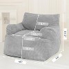 MAXYOYO Giant Bean Bag Chair, Stuffed Bean Bag Couch for Living Room, Grey - 2 of 4