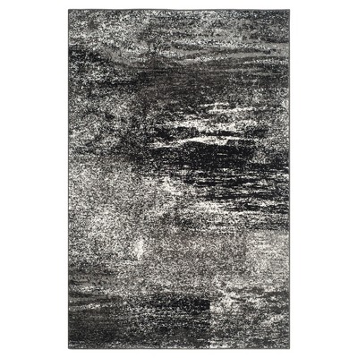 Nykko Area Rug - Silver/Black (6'x9')- Safavieh
