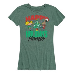 Women's - Hey Arnold! - Holiday Homies Short Sleeve Graphic T-Shirt - 1 of 4