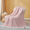 Snuggle Sac Reversible Knit Throw Blanket Soft Ribbed Textured Blanket for All Seasons - 4 of 4