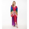 Unique Vintage Women's Long Duster Rainbow Sequin Striped - 3 of 3