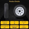 2PCS 5.30-12 Tire, 5.30x12 Lawn Mower & Tractor Turf Tire, 530 12 with Rim 4 Lug On 4", Load Capacity 1050 LBS - 3 of 4