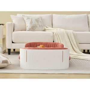Gulches White Pink Pet Bed - Scandinavian Style Cat Couch - 1 of 4