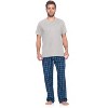 Ashford & Brooks Men's Woven Short Sleeve Jersey Top & Pajama Pants Set - 4 of 4