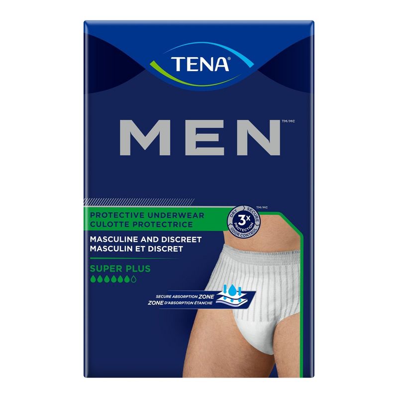 TENA MEN Protective Incontinence Underwear Super Plus Absorbency, 1 of 4