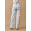 Women's Denim Stretch Jeans Cut Out Sides With Jewels - Blue B - 4 of 4