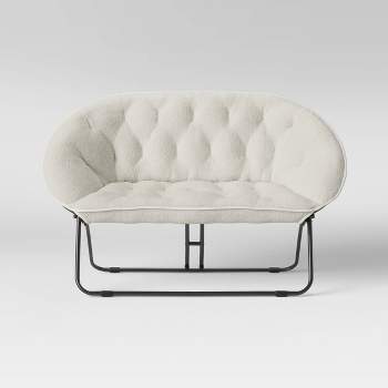 Double Dish Chair Cream Faux Shearling - Room Essentials™
