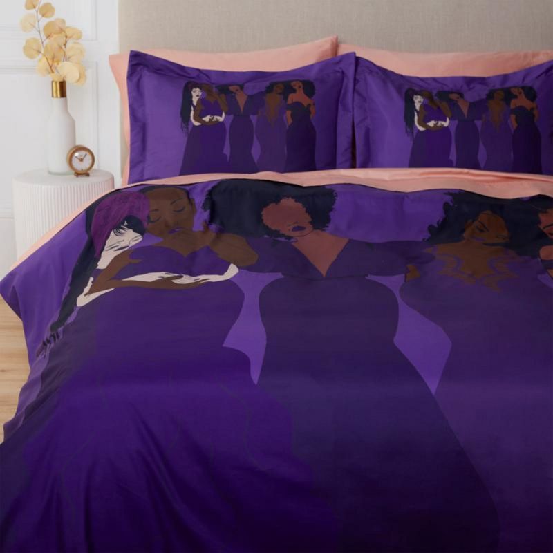 Pardon My Fro Duvet Cover and Pillow Sham Set Full / Queen, 1 of 6