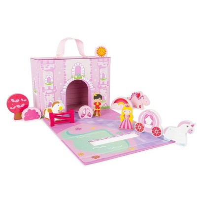 Small Foot Wooden Toys Princess Castle Playworld In Carrying Case