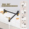 WOWOW Wall Mount Folding Pot Filler Faucet with Double Handle - 3 of 4