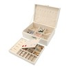 Unique Bargains PU Leather 2 Layer Jewelry Box with Drawer - 3 of 4