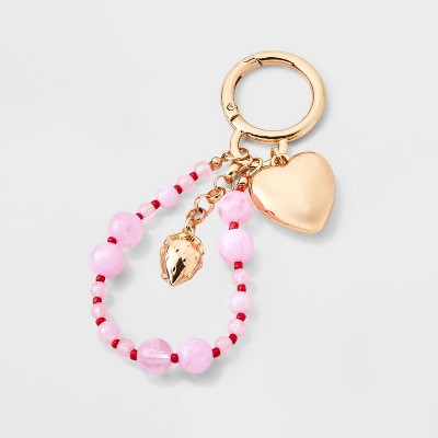 Heart and Strawberry Handbag Charm - A New Day™ Pink