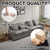 KWPZQEB 114" Modular Sofa, Modern Linen Fabric Couches with Console, 2 Cup Holders & 3 USB Ports, 4 Seat Upholstered Sofa for Living Room, Apartment - 3 of 4