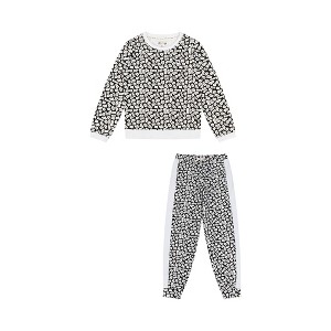 Mixed Up Clothing Kids Sweatshirt and Jogger Set - Black/White/Hello - 1 of 4