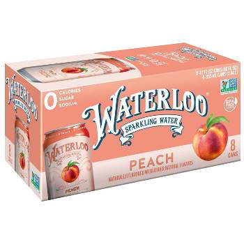 Waterloo Peach Sparkling Water - 8pk/12 fl oz Cans