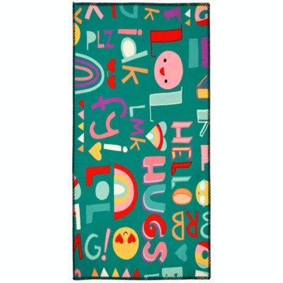 Homefires Group Chat Indoor Rug Only – Fun, Colorful Accent Rug for Living Room, Bedroom, or Office – Durable & Easy to Clean