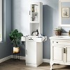 Infurnic Utility Storage Cabinets Elegant Barber Station with Sturdy Wood Equipment Suitable for Hair Salons, White, 23.22"*15.75"*66.93" - 2 of 4