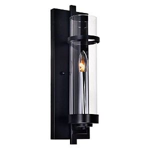 CWI Lighting Sierra 1 Light Wall Sconce With Black Finish - 1 of 4