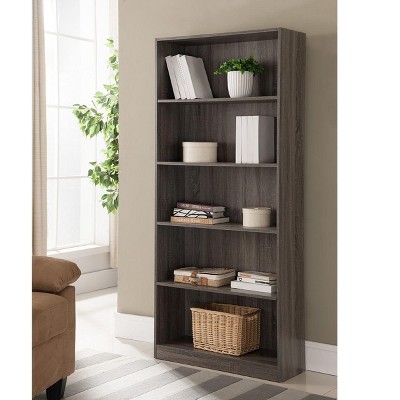 NicBex Modern Bookcase with Open Storage and 2 Doors for Office and Living Rooms Easy Assambly