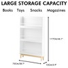 TopComfy Decorative Storage Cabinets Wall Mounted Kids Bookshelf with Display Shelves for Playroom, White, 28.74"*5.91"*46.06" - 3 of 4