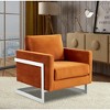 Lincoln Velvet Accent Chair with Chrome Steel Frame - 2 of 4