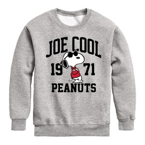 Boys' - Peanuts - Joe Cool Graphic Long Sleeve Fleece Sweatshirt - 1 of 4