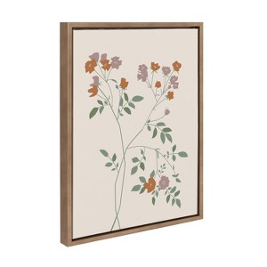 18" x 24" Sylvie Purple Wildflowers Framed Canvas by Creative Bunch Gold - Kate & Laurel All Things Decor - 1 of 4
