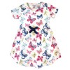 Touched by Nature Baby and Toddler Girl Organic Cotton Dress and Cardigan 2pc Set, Bright Butterflies - image 3 of 4