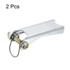 Unique Bargains Towing Receiver Hitch for Clevis Trailer Replacement Hooks Latch Silver Tone 2 Pcs - 3 of 4