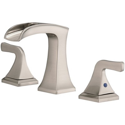 BWE 8 in. Widespread 2-Handle Waterfall Bathroom Sink Faucet in Polished Chrome
