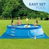 Intex Easy Set Inflatable Puncture Resistant Circular Above Ground Portable Outdoor Family Swimming Pool with Filter - 3 of 4