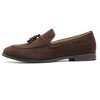 Santimon Men's Suede Tassel Loafers Classic Fit Casual Dress Shoes Brown - 2 of 4