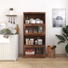 NicBex 63 Inch Tall Kitchen Pantry Storage Cabinet with 4 Glass Doors for Dining Room,Bathroom,Kitchen,Walnut - 2 of 4