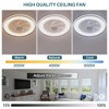 19 Inch RGB LED Ceiling Fan with Light APP Control & Remote Control Adjustable Wind Speed Smart Enclosed Ceiling Fans - 4 of 4
