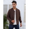 Coolmee Men's Bomber Jacket Lightweight Casual Stylish Light Flight Jacket Windbreaker Varsity Jackets - 3 of 4